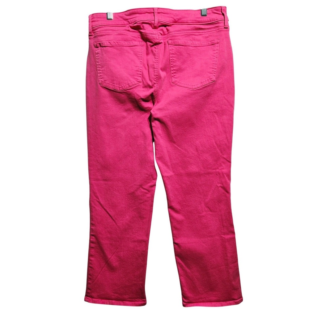 NYDJ Pink Pants Marilyn Jeans Size 12 Pink Lift Tuck Stretch Denim Pants #1045 - Picture 3 of 9